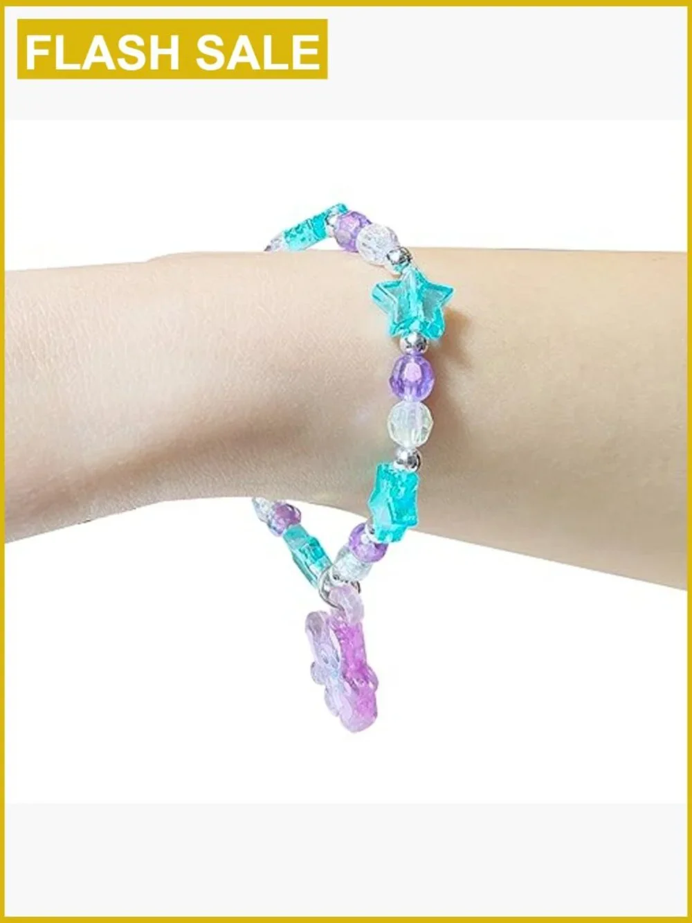 3-Piece Jewelry Set with Beaded Necklace, Bracelet & Ring for Toddler Girls